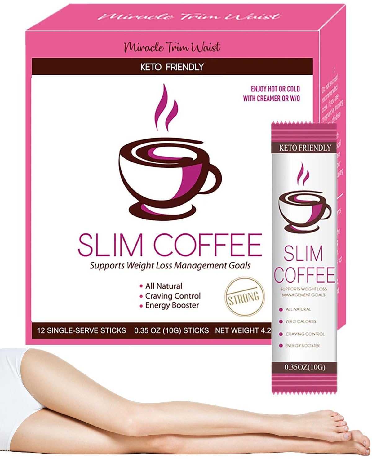 Ustar Slim Chocolate Coffee for Weight Loss, Instant Coffee Packets 2 Pack with B Vitamins and Natural Ingredients, Medium Dark Roast, 100% Arabica Coffee in Single Serve Sticks, 24 Ct