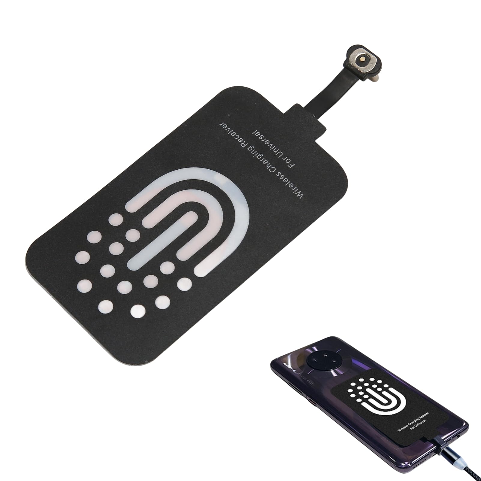 Type C Charging Receiver, Thin Charging Receiver, Type C Magnetic Suction, Magnetic Charging Back Patch for Phone