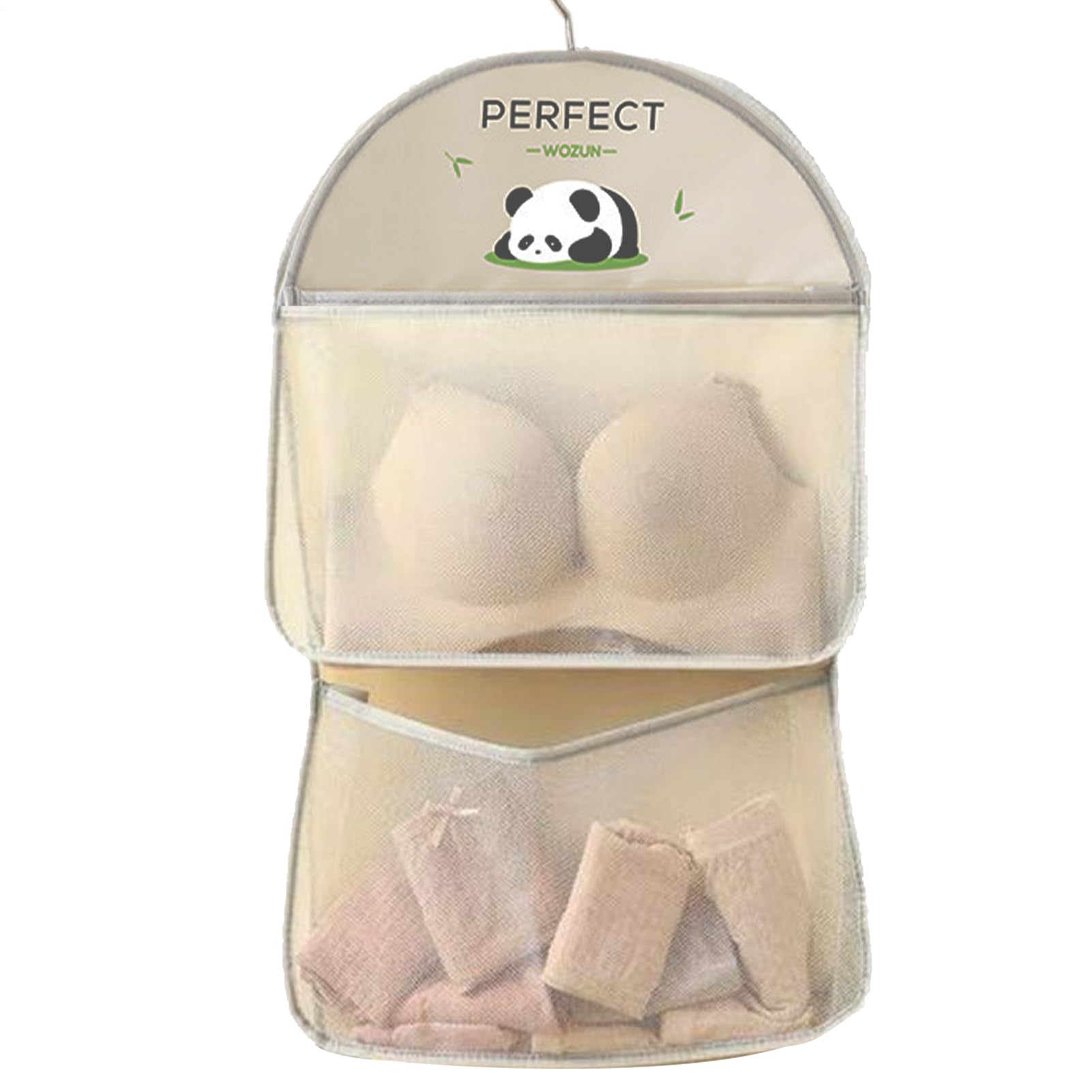 – Closet Organizers for Underwear - 2-Layer Mesh Organizers With Hook for Underwear,Breathable Anti-Slip Closet Storage Pouch for Cruise Shower Cabin Travel RV College Dorm Use