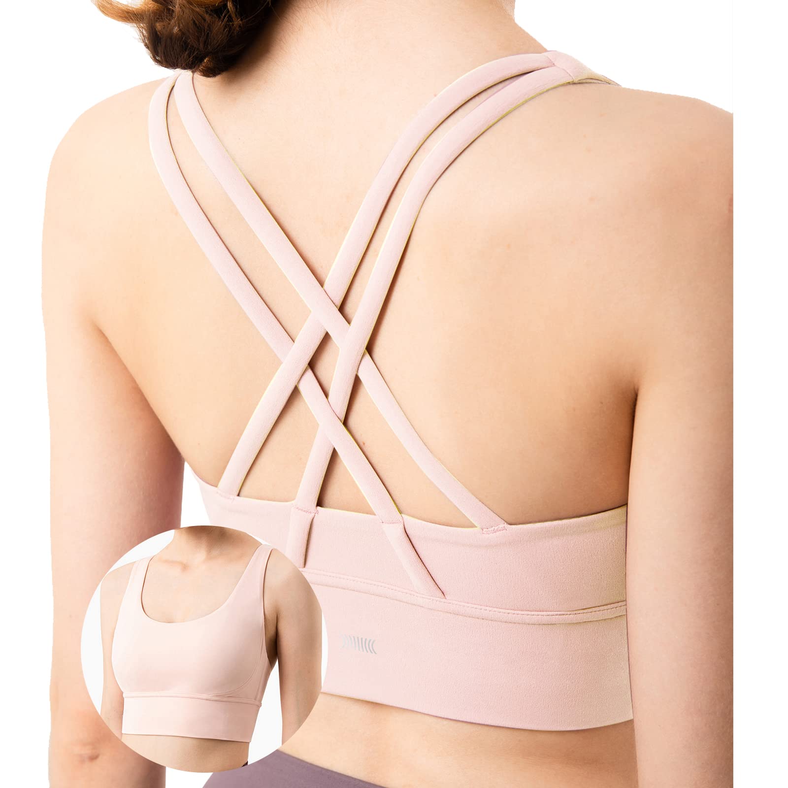 [IRCOLVE] アイコーフ スポーツブラ 揺れない スポブラ スポーツブラジャー ヨガウェア トップス レディース 前開き 通気性 伸縮性 ハイサポート 吸汗速乾 カップ付き