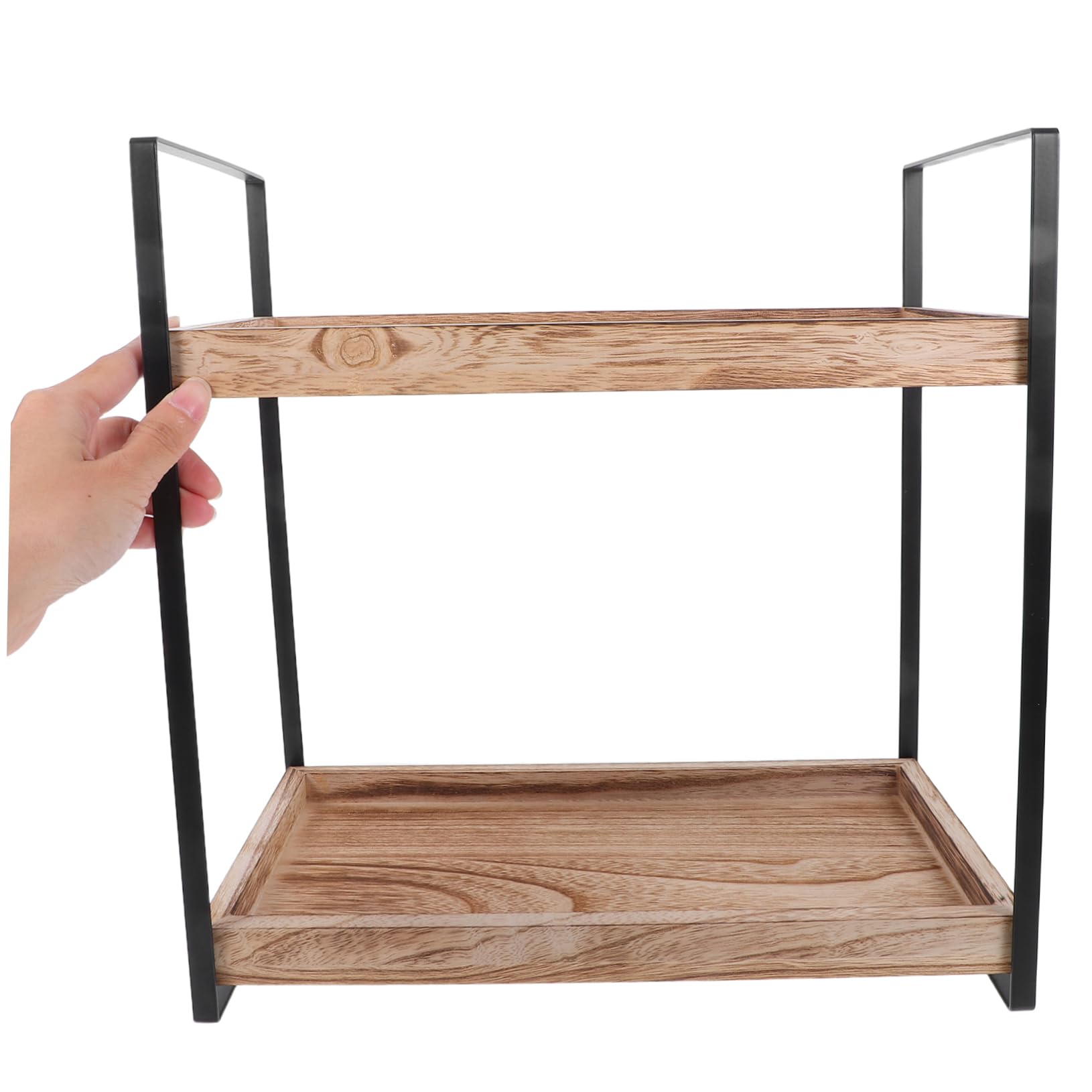Abaodam Holzregal Für Arbeitsplatte Stehendes Gewürzregal Als Küchenregal Schreibtischregal Eckregal Aus Holz Kosmetikregal Für Badezimmer Badezimmer-organizer Als Toilettenartikelregal