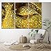 Produktbild XIANRENGE Leinwanddrucke,3 Panel Golden Buddha Augen Poster Modernen Abstrakten Leinwand Bild Wand Kunst Pop Cover Für Wohnzimmer Schlafzimmer Haus Wand Dekor Handwerk,60X120Cmx 3 Ungerahmte