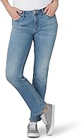 LEE Women's Legendary Mid Rise Straight Leg Jeans - Regular Fit, Stretch Denim, Classic Comfort for Everyday Wear