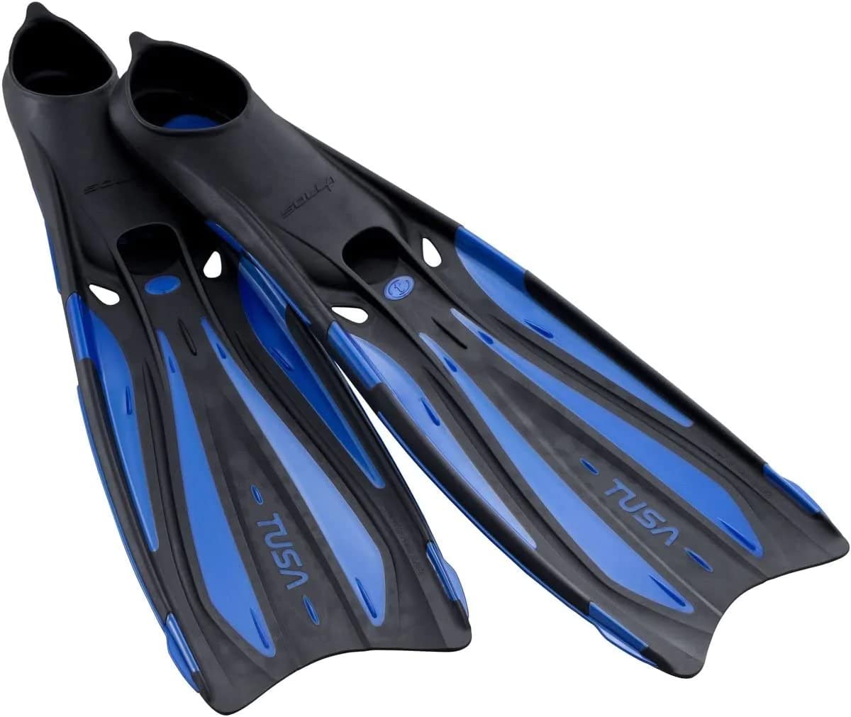 TUSAFF-23 Solla Full Foot Scuba Diving Fins, Small, Blue