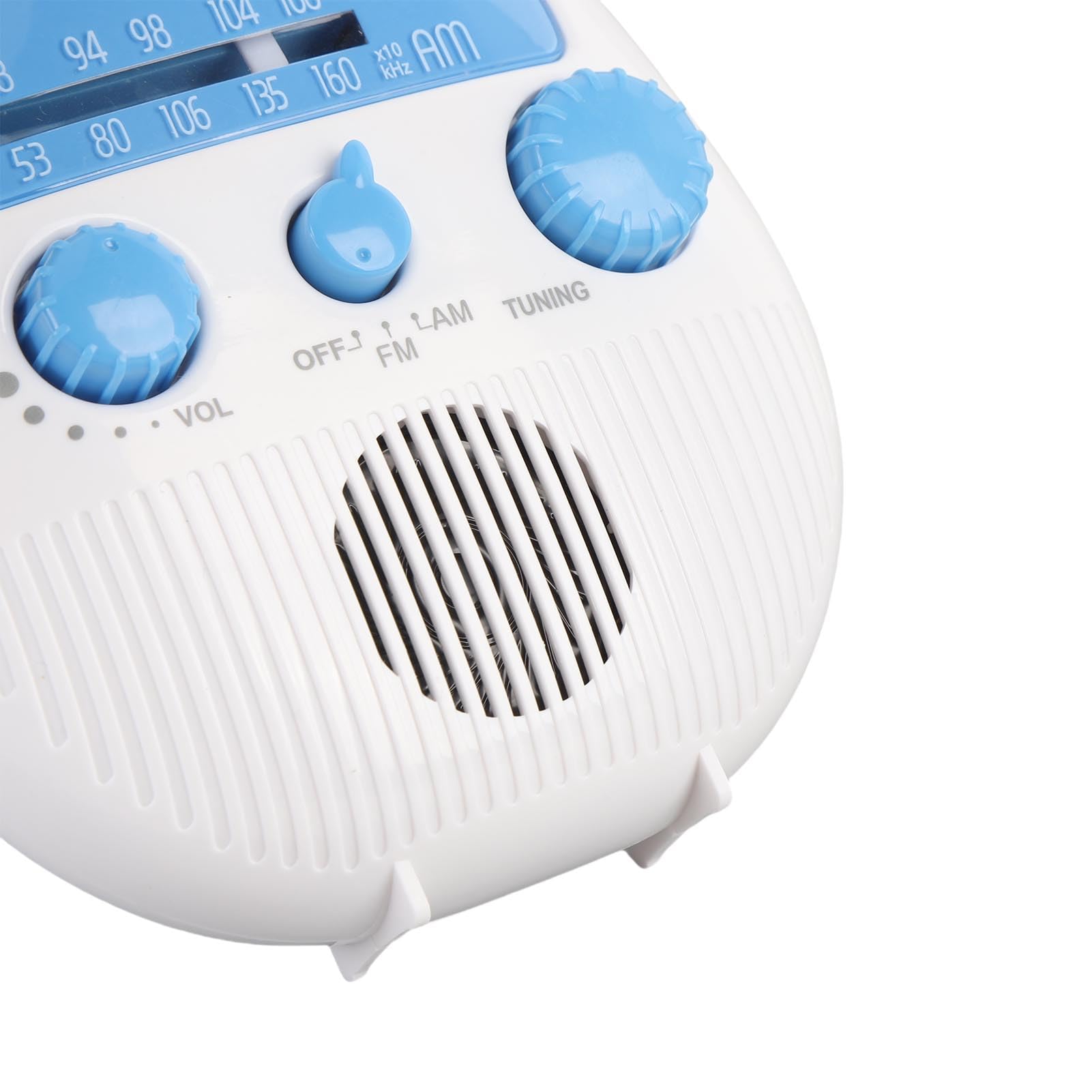 Tragbares Duschradio, AM FM Splash Proof Bad Radio Eingebautes Lautsprecherbatteriebatterie -Hängeradio mit Rotierenden für eine Einfache Stimmung