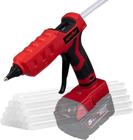 Cordless Hot Glue Gun for Milwaukee 18V Battery, 100W Handheld Battery Powered Glue