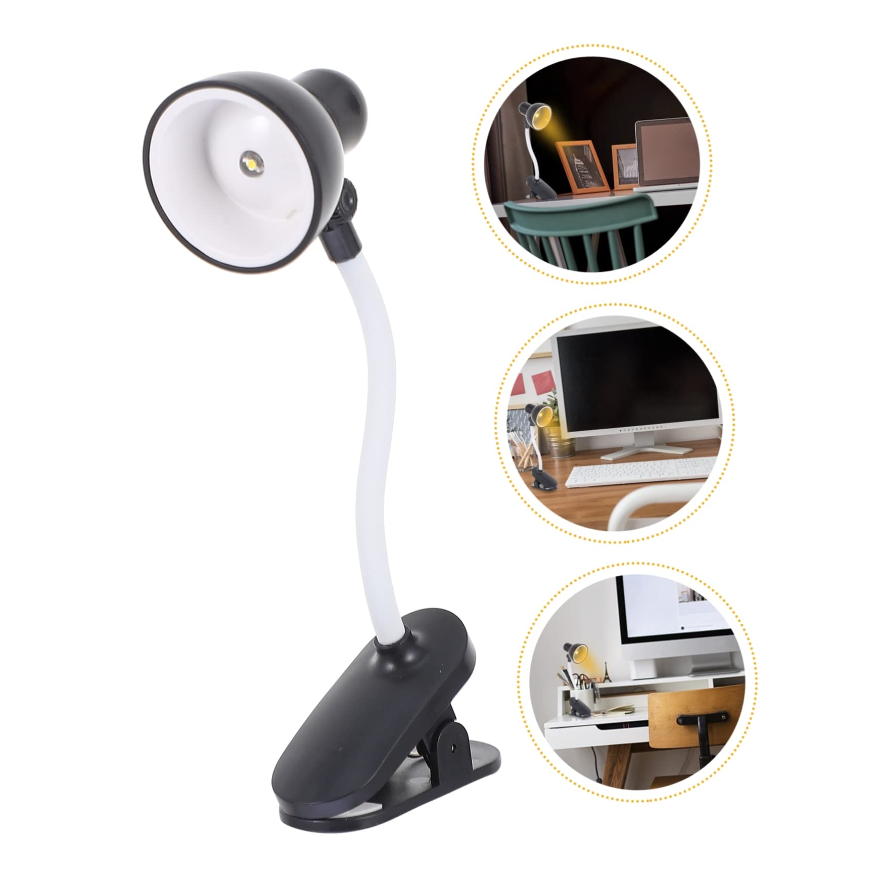 KKXXYQFC Lamp 1 PC Lampe de Bureau LED Veilleuses Lampe de Table à Clipser Lampe de Table à Clipser Lampe de Bureau Pliable Lampes de Table Lampes à Pince réglables Lampe de Livre Lampe de Bureau