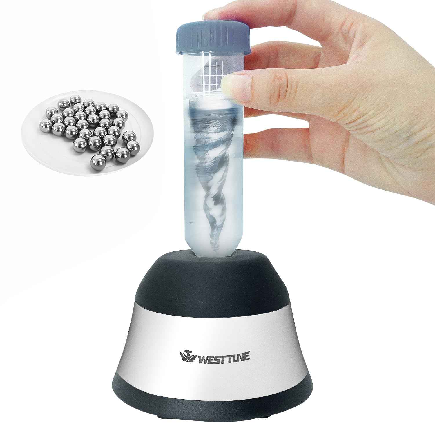 WEST TUNE Vortex Mixer 4000rpm, Mini Vortex Mixer for Paints,Nail Polish,Tattoo Ink,Eyelash Adhesives and Acrylic Paints Mixing,Vortex Shaker for Test