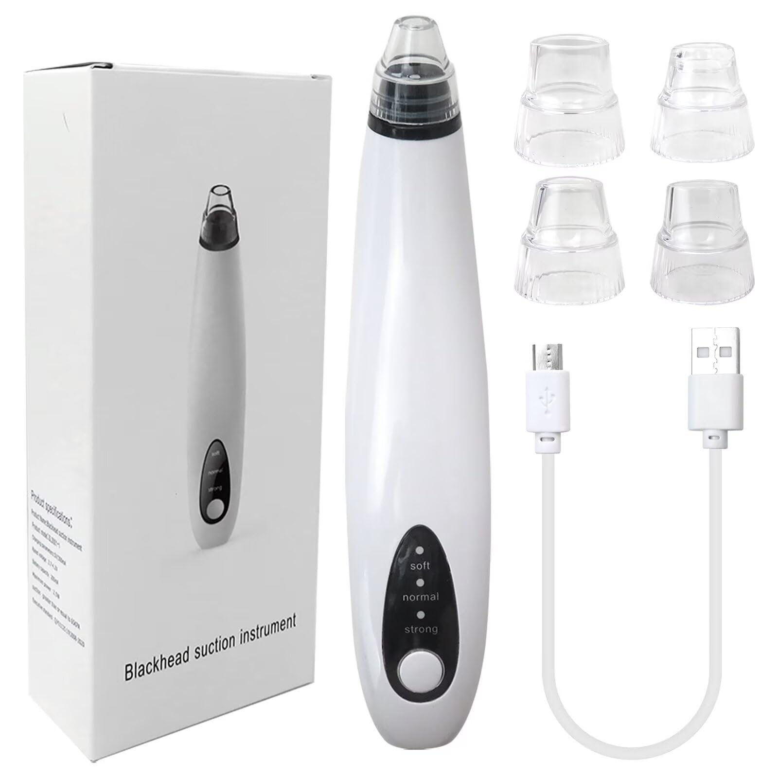 LINGSEE Electric Blackhead Remover Cleaner Face Diamond Pore Vacuum Suction White Heads