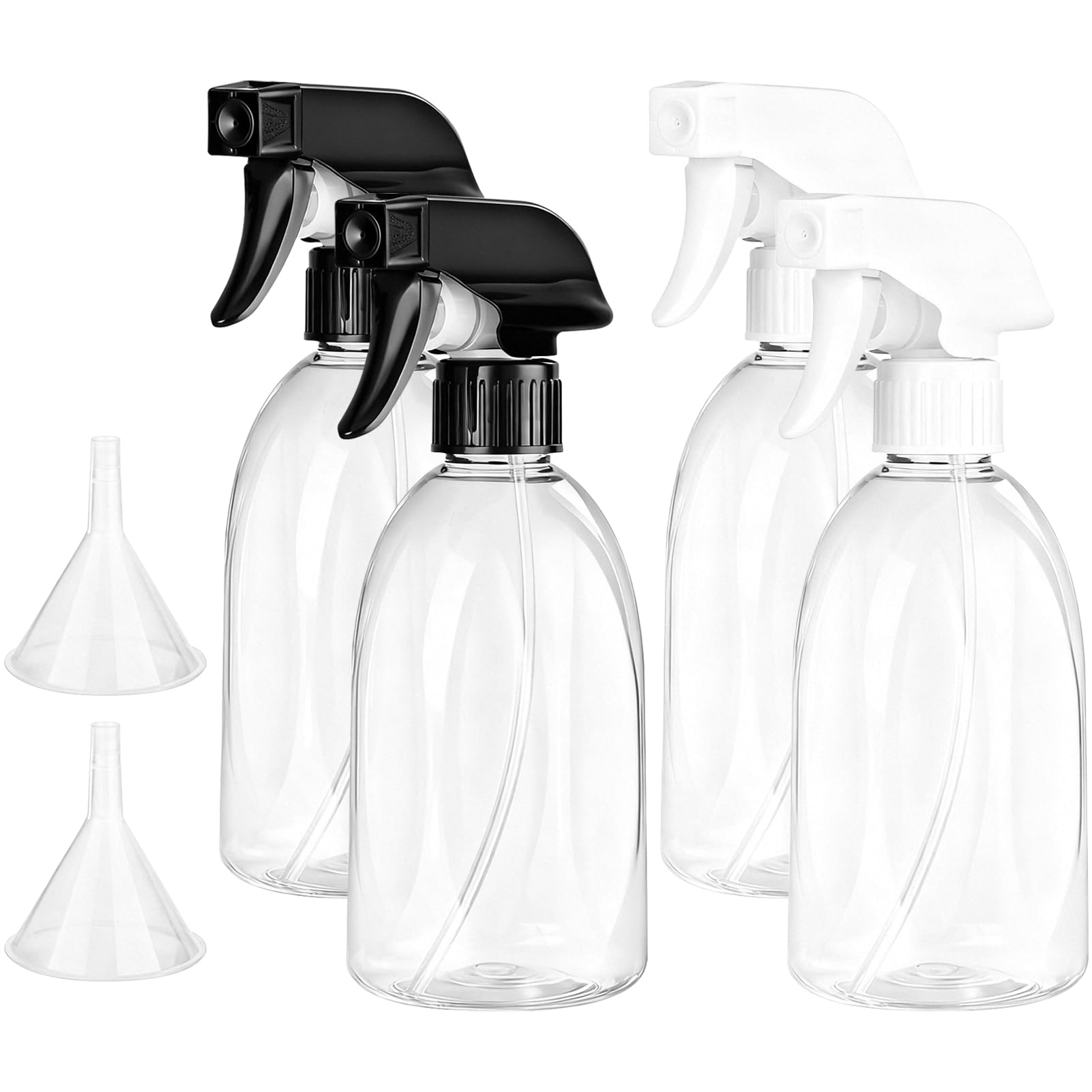 4 Pezzi 500ml Spruzzino Nebulizzatore, Bottiglie Spray, Flaconi Vuoti, Grilletto Spruzzatore Riutilizzabile per Pulizia Giardino Acqua Parrucchiere Pulito Cucina