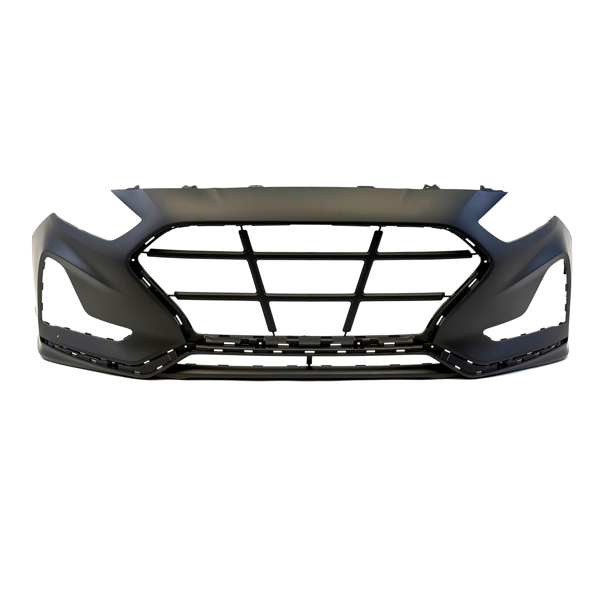 FitParts Compatible With Front Bumper Cover 2018-2019 Hyundai Sonata Non-Turbo Essential Hybrid Limited Luxury SEL SE 2.4 GLS GL. New, Primed and Ready for Paint. With Fog Light Holes. HY1000219
