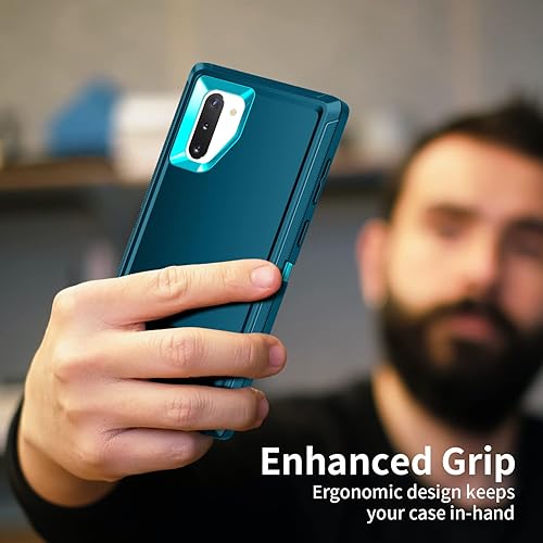 Miniatura 7 de Funda para Galaxy Note 10, a prueba de golpes, protección de cuerpo completo de 3 capas sin protector de pantalla, funda rígida resistente de alto