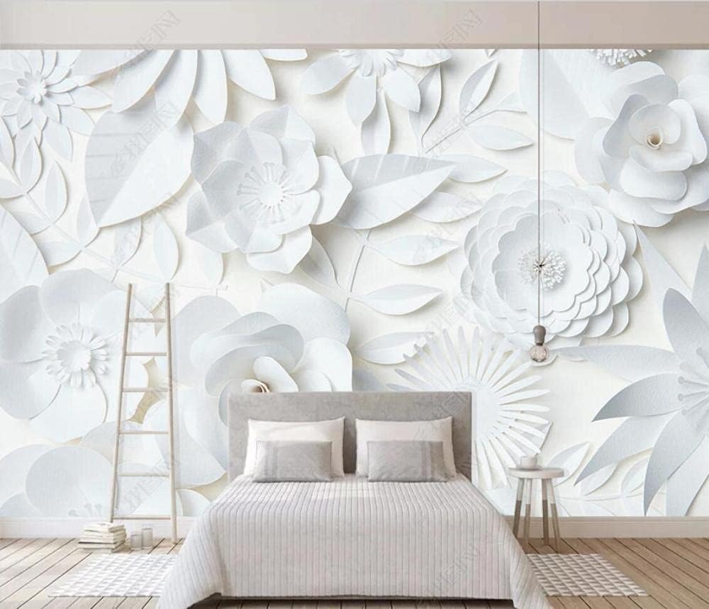 Décalcomanie Murale 3D Fleurs Bleues 332 - Papier Peint Vinyle Pour Contremarche Escalier