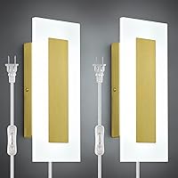 Vista 8 de LMQNINE Moderno aplique de pared de acrílico LED, luz blanca, 6000 K, iluminación de pared acrílica cableada para dormitorio, pasillo, escaleras