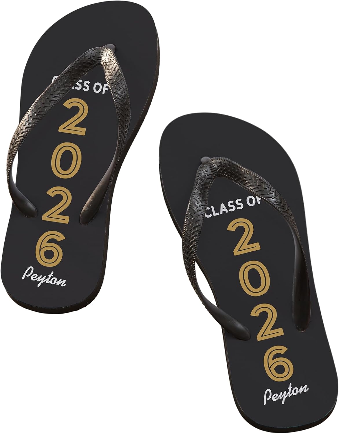 Personalization Universe Neon Graduating Class Of Personalized Adult Flip Flops