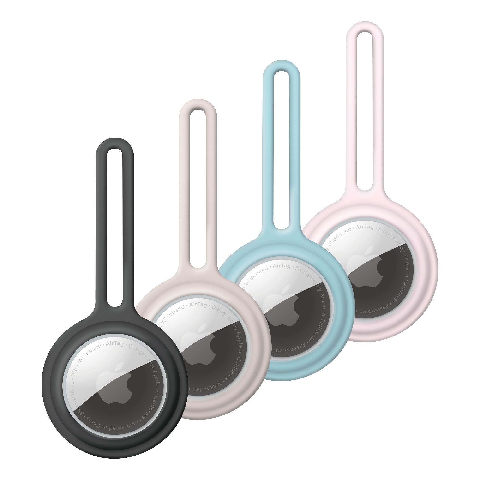 Amazon.co.jp: Premium Style AirTag用 抗菌シリコンストラップ 4個