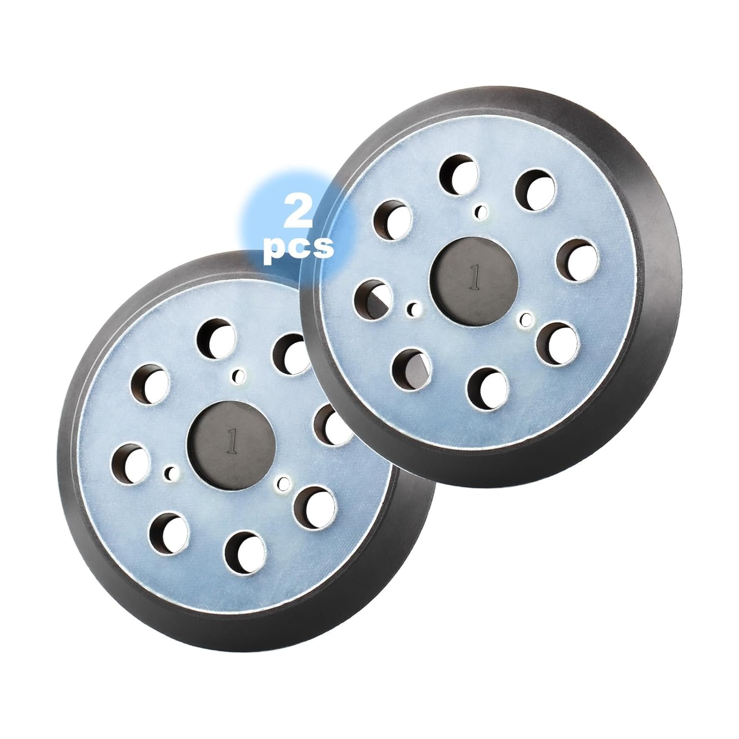 2 almohadillas orbitales de 5 pulgadas con 8 agujeros para lijadora orbital Dewalt DW421, DW422, DW423, D26450, D26451/K, D26453/K, para cable Porter 343k, 343VSK, 390K, 382 para Makita BO5022 1/K,