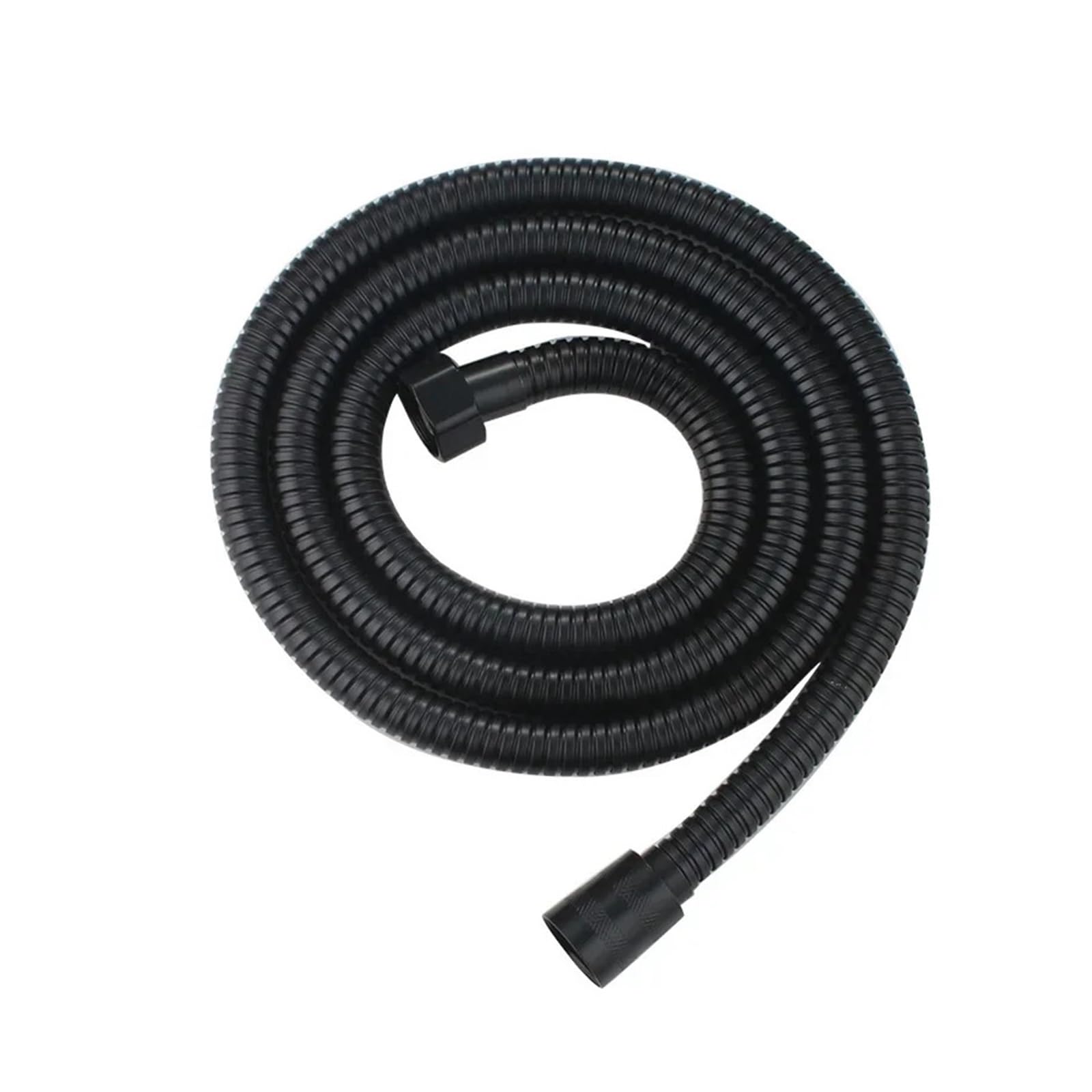 1.5/2M Stainless Steel Black/Silver Bathroom Shower Pipe(Black,2m)