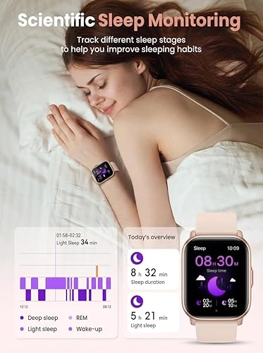 Miniatura 5 de SKG Reloj inteligente para hombres y mujeres, Android iPhone, con Alexa incorporado y llamada Bluetooth (respuesta/hacer llamadas) rastreador de V7
