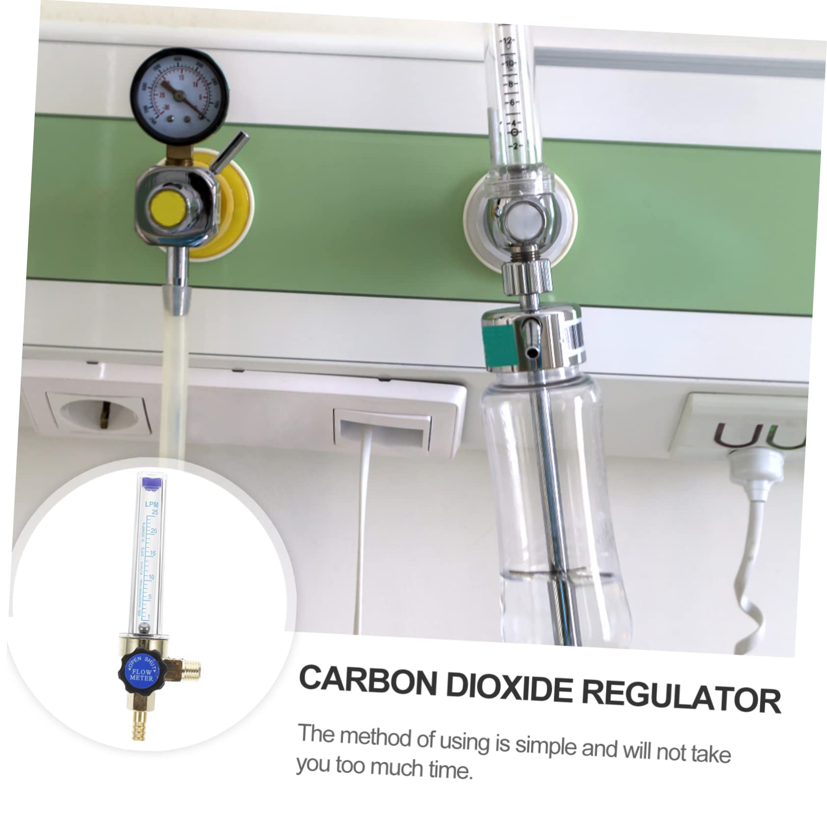 JEWEDECO Practical Argon Flow Indicator Regulator Co2 Flow Meter Regulator Gas Flow Indicator