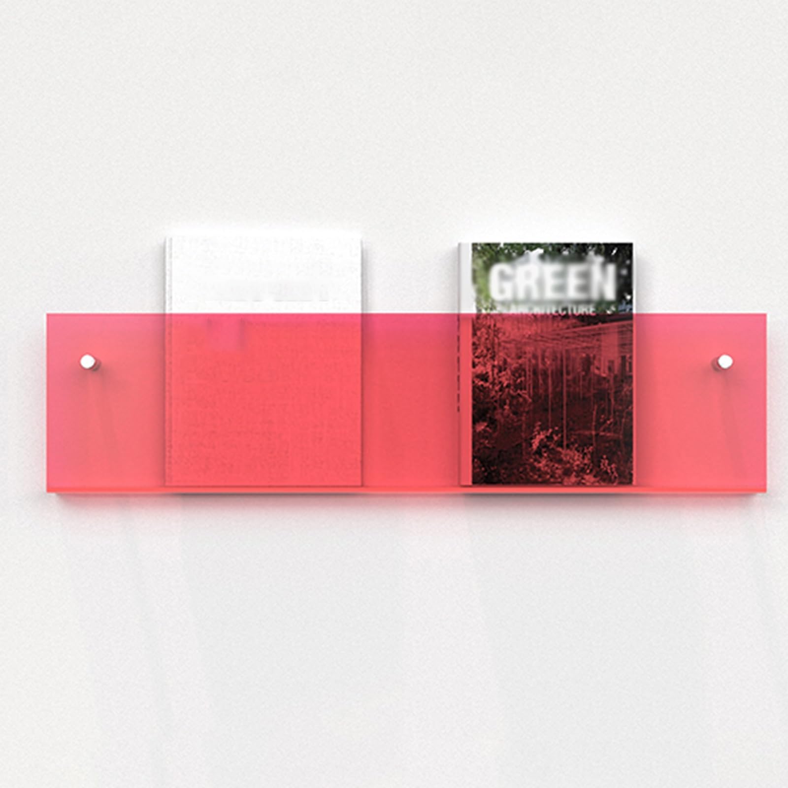 ASerZenith Wall Document Rack, Waiting Room Book Storage Rack, Transparent Acrylic Magazine Brochure Rack for Storage Display Record Newspaper