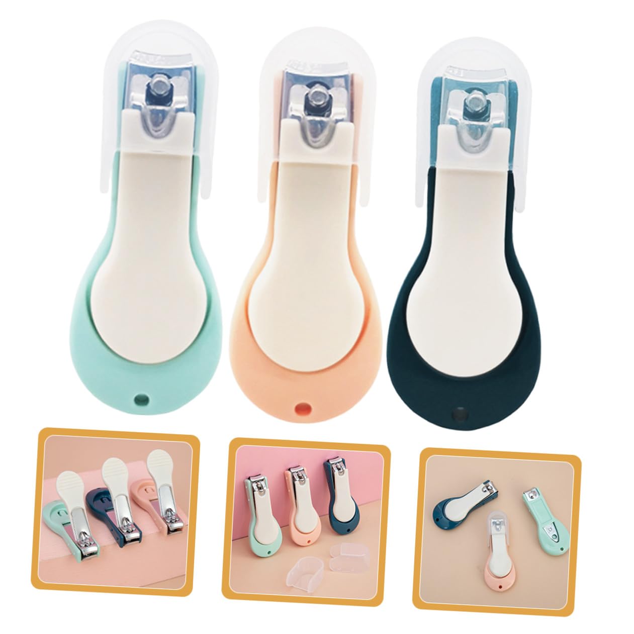 VANZACK 15 Piezas Cortaúñas para Niña con Funda de Antideslizante Recortadores Manuales Seguros y Perfectos para Recién Nacidos y Pequeños