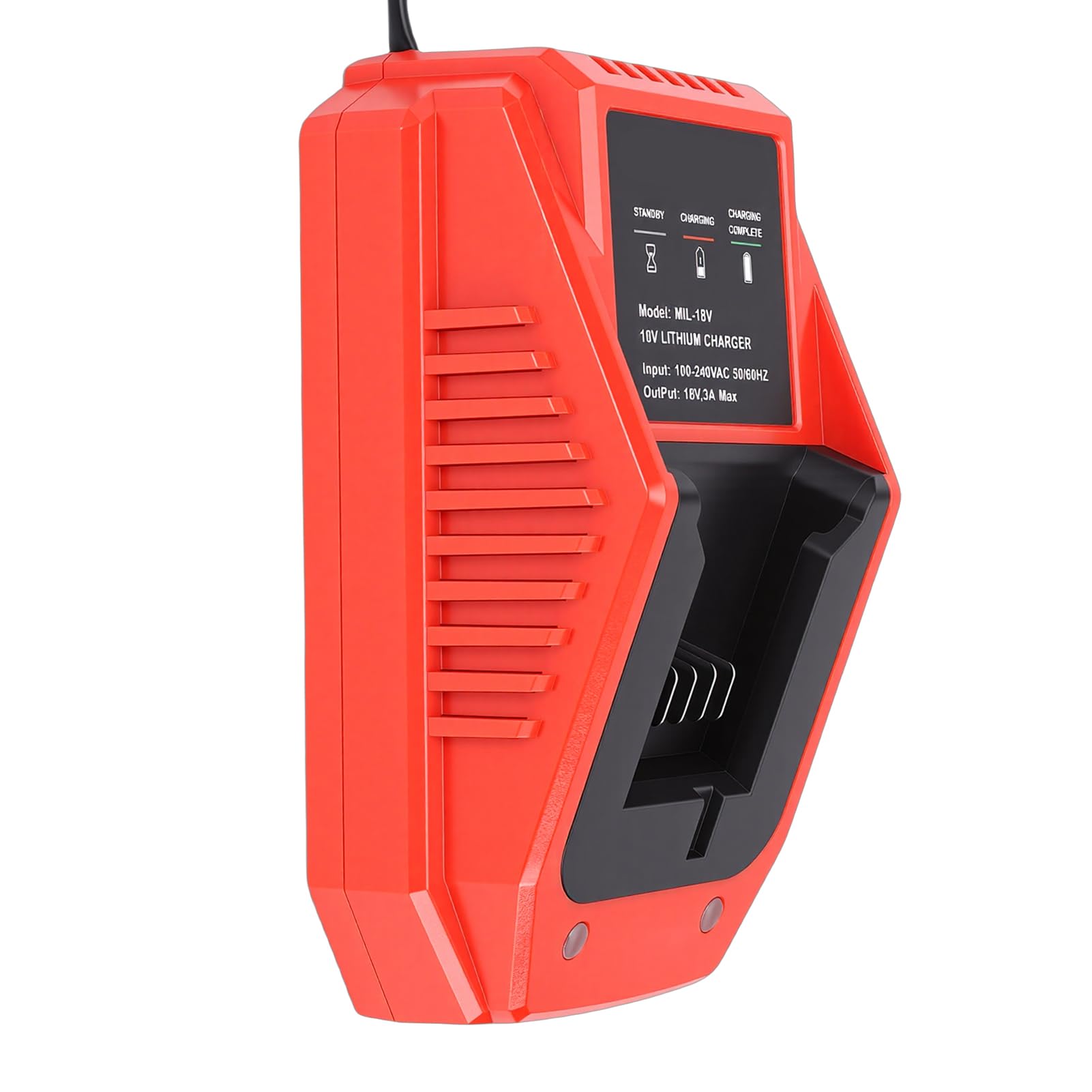 ViaGasaFamido Caricabatterie per Utensili Elettrici, Alimentatore di | Materiale ABS Ignifugo, Protegge da Sovraccarico, Cortocircuiti e Surriscaldamento, Compatibile con 48-11-1828 e 48-11-15