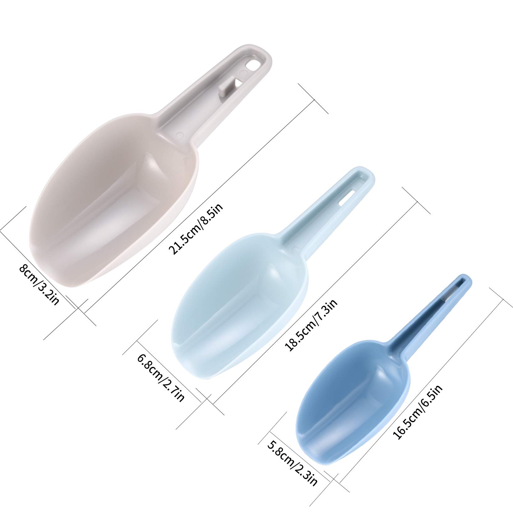 Pala per gelato domestico, in plastica, 3 pezzi
