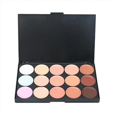 YARLADY 15 Colors full coverage concealer Palette,Contouring Cream,Contouring Foundation Concealer Palette - Vegan, Animal free and hypoallergenic (Z-01)