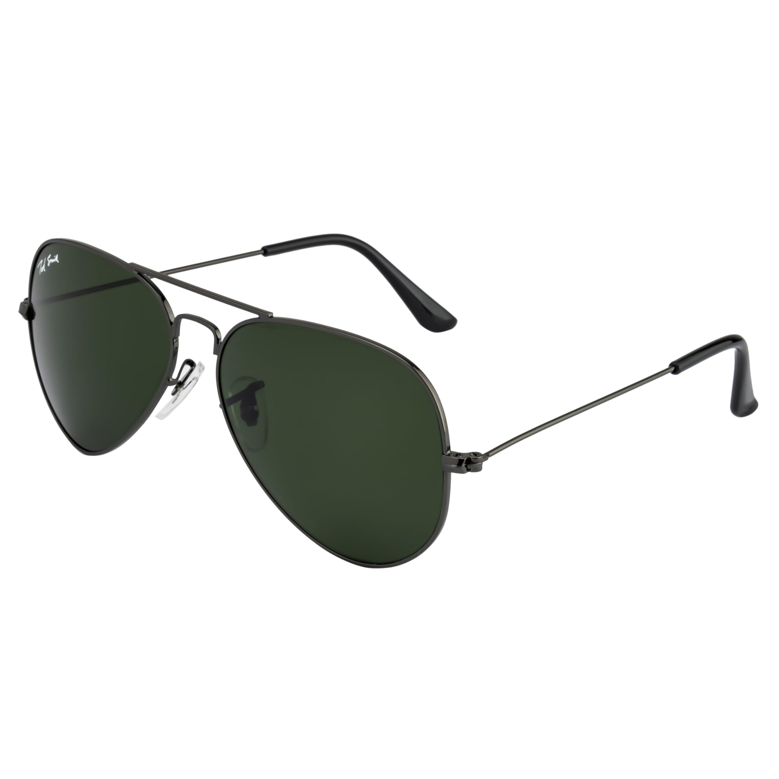 Ted SmithMens Womens Polycarbonate Uv Protection Metal Pilot Sunglasses