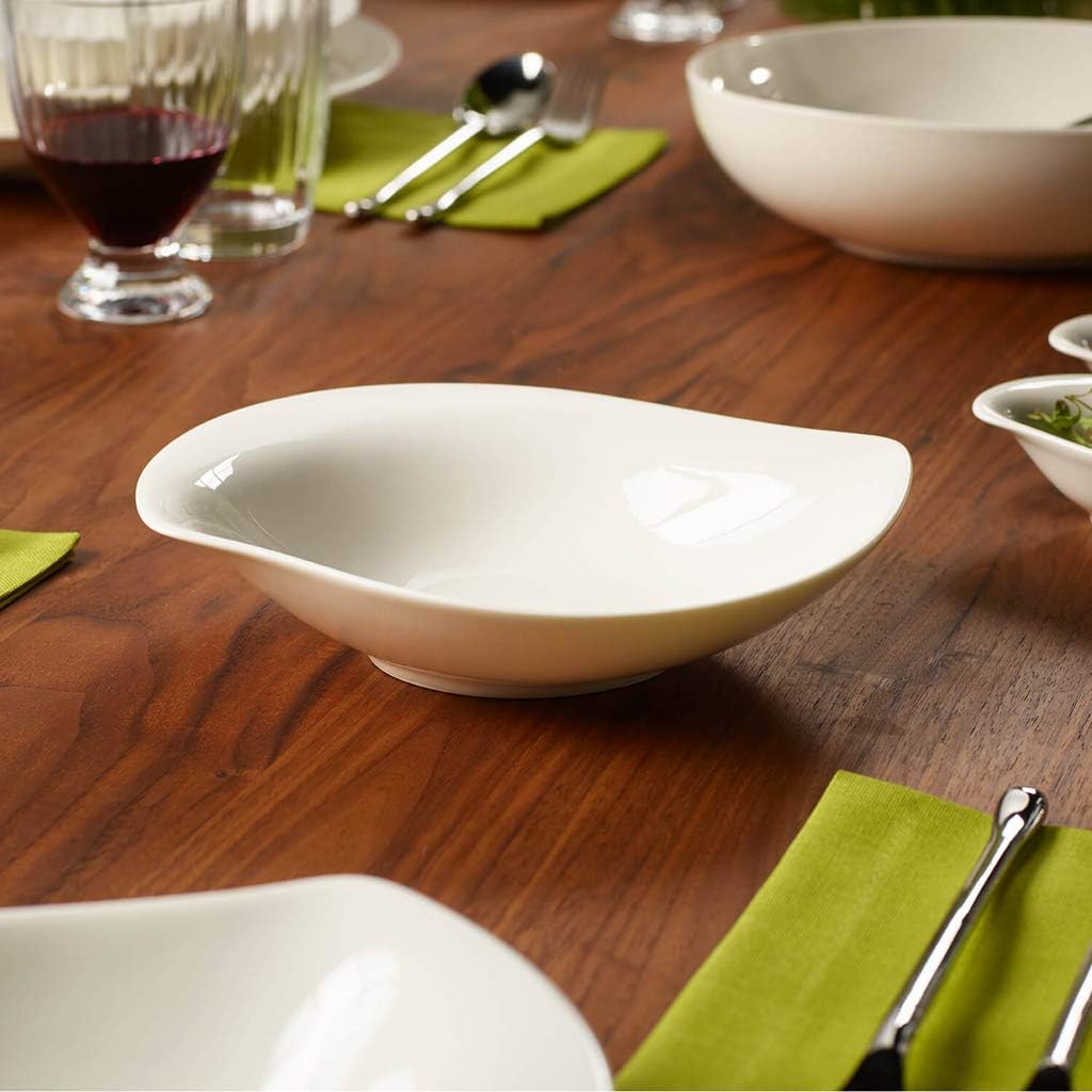 Villeroy & Boch New Cottage Special Serve Salad Deep Bowl, 8.25 x 7 in, Premium Porcelain, White