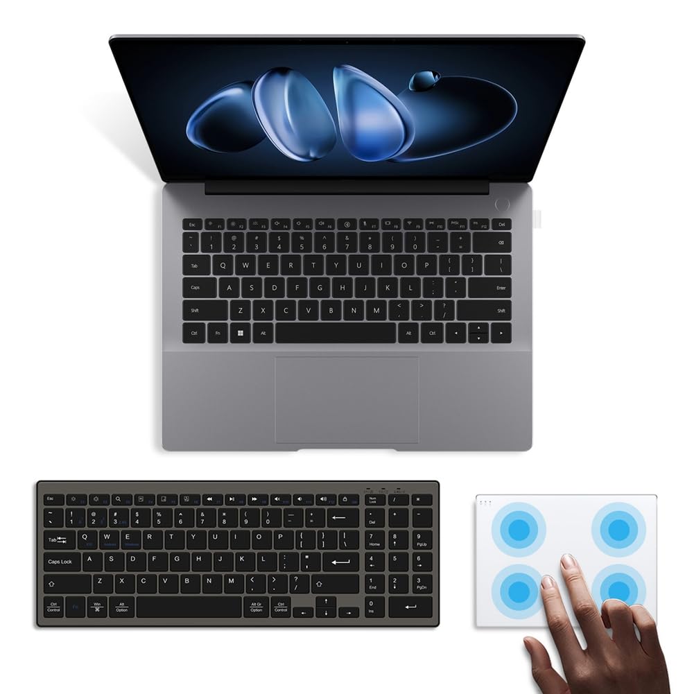Trackpad - Ratón inalámbrico con Bluetooth de 2,4 G, con cable, panel táctil, recargable, para laptop, PC, color