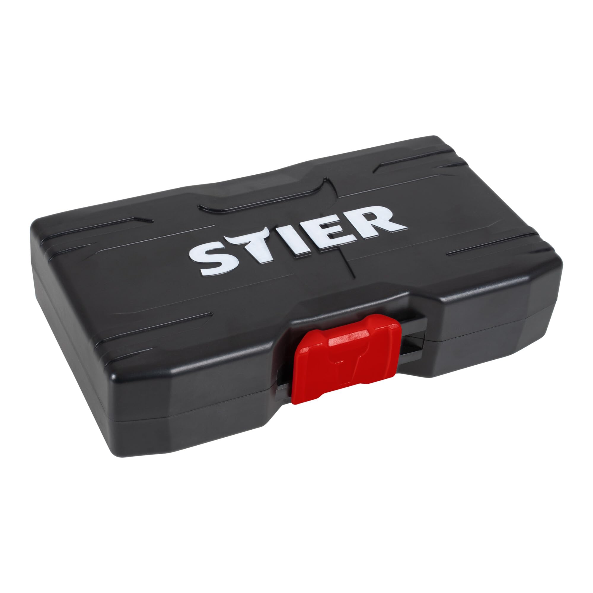 Jeu d'embouts de vissage à torsion STIER pour visseuse sans fil, 42 pièces, porte-embouts magnétique puissant, interchangeable, adaptateurs et clés à douille, coffret de transport de qualité
