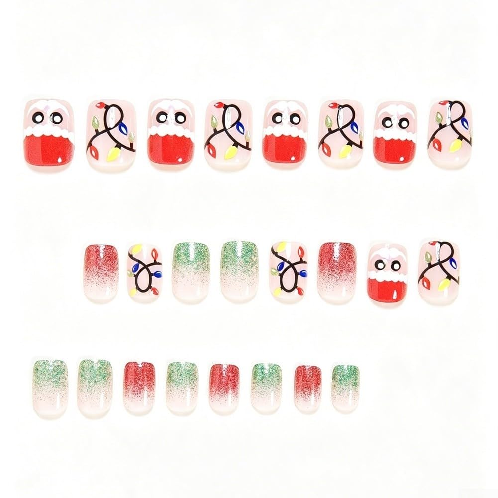Uñas Falsas ABS Resina Degradado Festivo Uñas Falsas ABS Resina