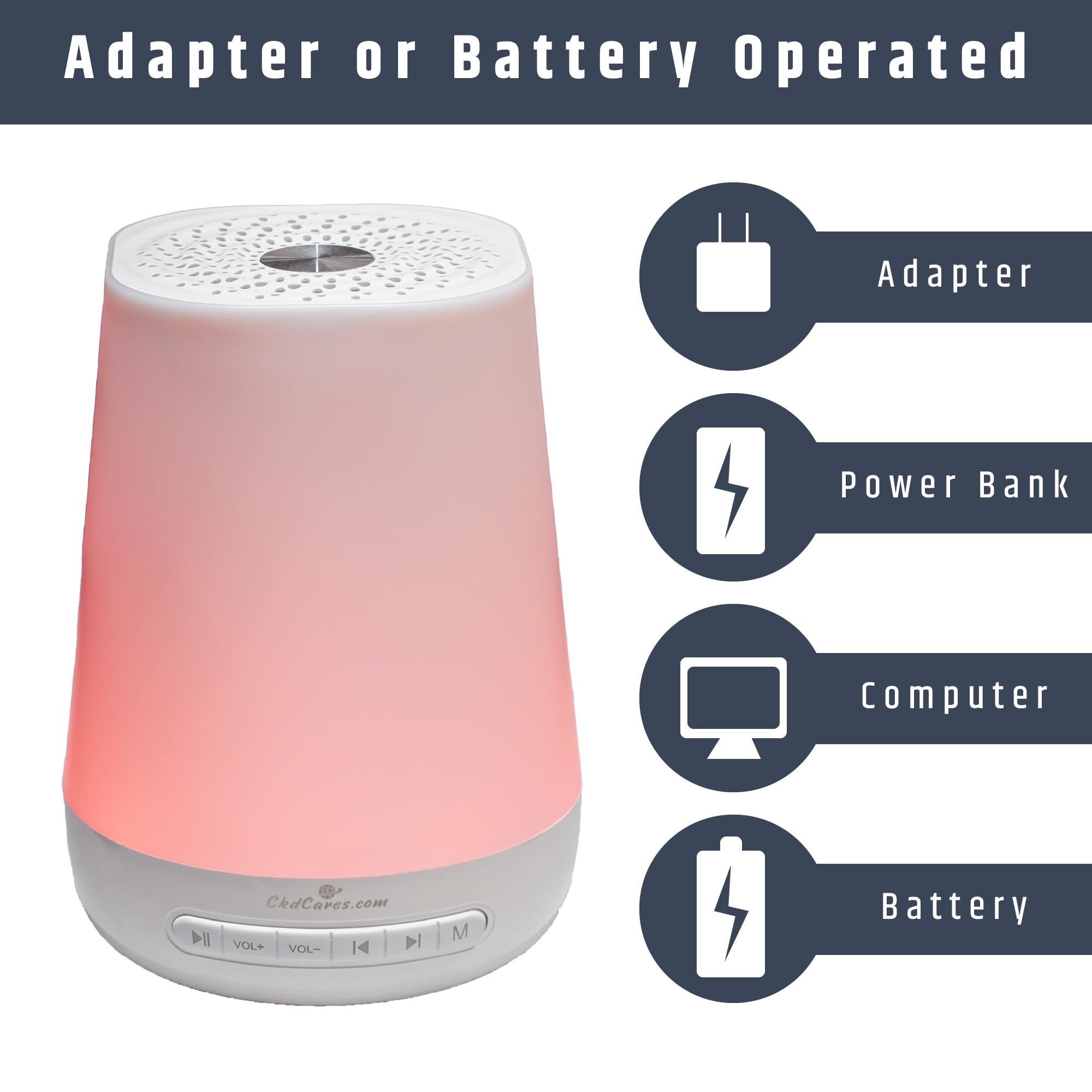 Macchina per Dormire con Rumore Bianco ANARJY | Suono | Terapia Portatile per Neonati, Bambini e Adulti con 28 Suoni rilassanti e lenitivi e 8 luci notturne a LED | Spa Sonora con