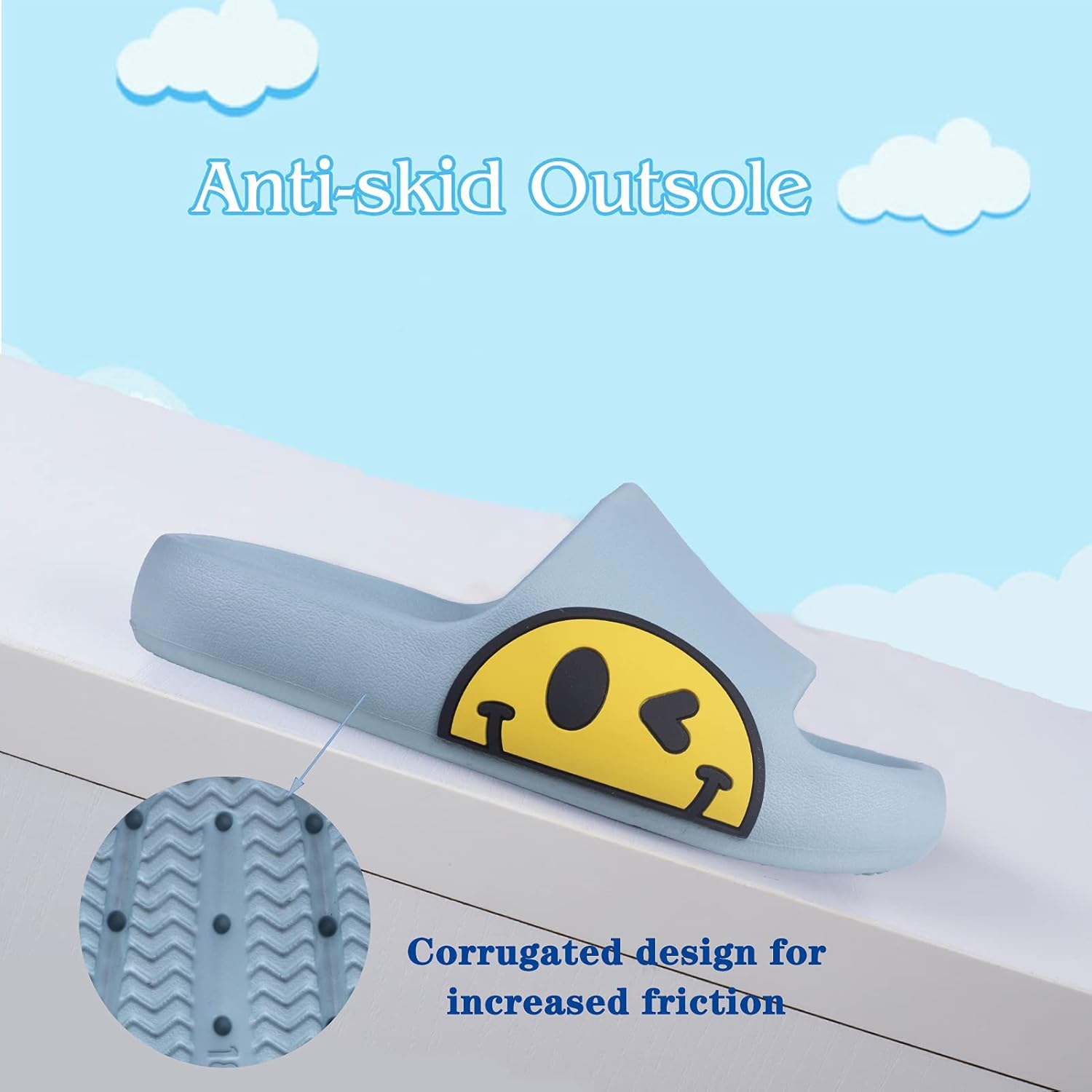 Guyarns Big Kids Cloud slides,Boys Girls Slides Non-slip Summer Beach Pool Shoes Toddler Cartoon Slides Sandals Indoor&Outdoor Garden Slippers Shower Shoes - Image 4