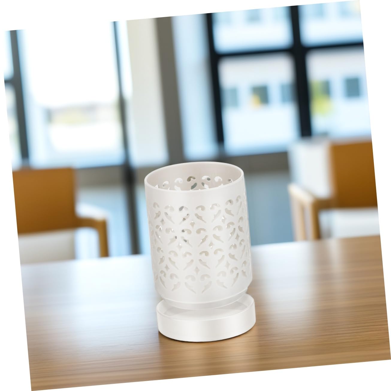 Toyvian Keramik Orchideentopf Weiß mit Elegantem Zylindrischem Design und Filigraner Hohlstruktur Leicht zu Reinigen für Orchideen Balkon oder Büro
