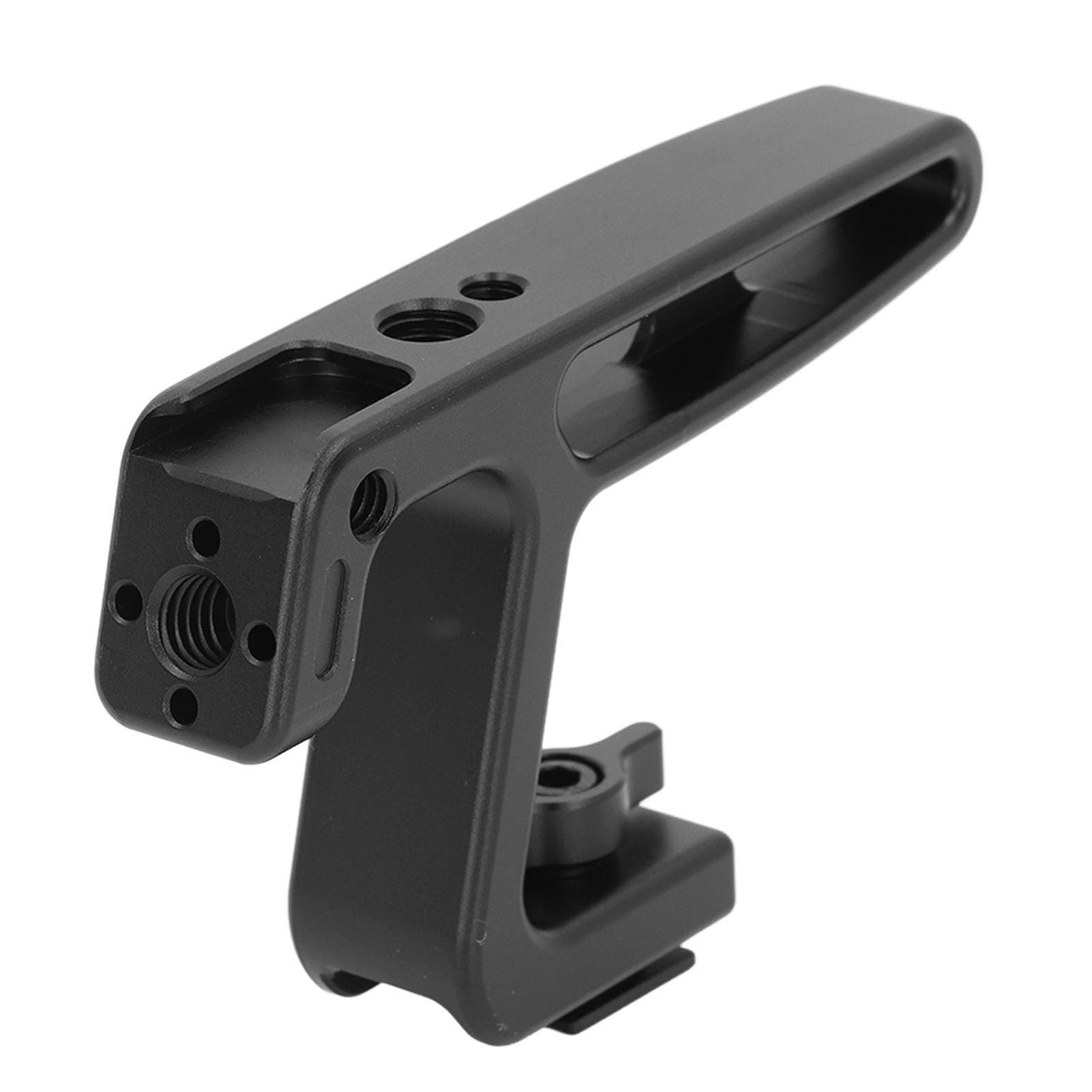 Mini uchwyt górny Ergonomiczny uchwyt aparatu ze stopu aluminium z otworem na śrubę 1/4 cala 3/8 cala i otworem montażowym Uchwyt do zimnego buta dla vlogerów i małych aparatów