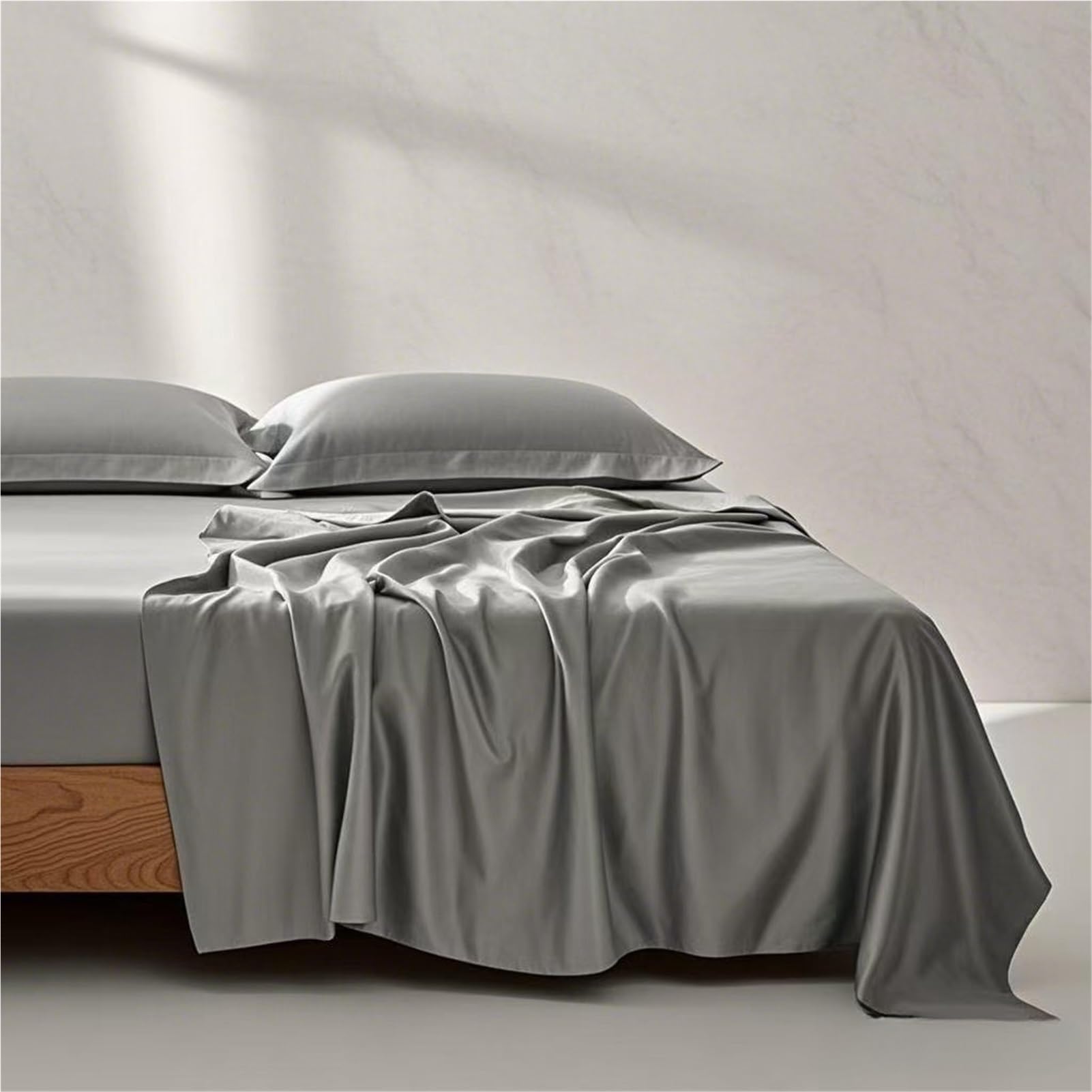 Sábana Plana de Satén Sábana Encimera Cama de 90 a 200cm de Tencel de Lujo de Seda Refrescante Extra Suaves(Camel,180x230cm)
