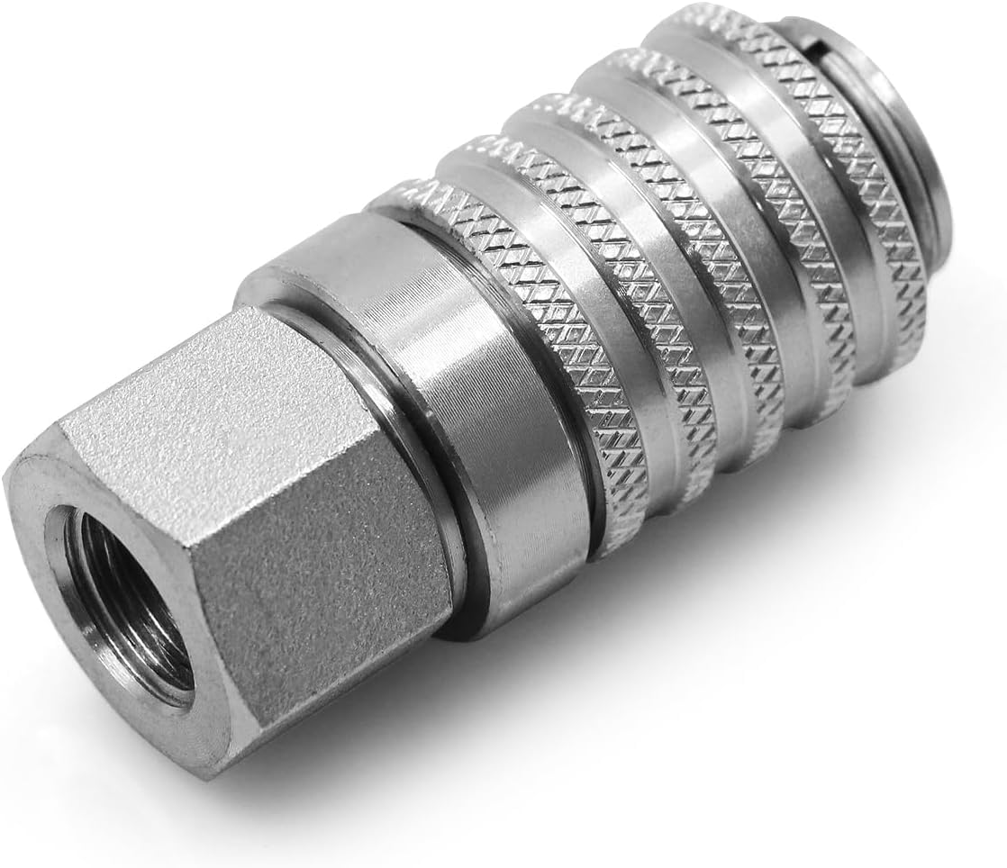 PD242 Series PK Style Steel Test Port and Diagnostic Equipment Quick Coupler with Female Pipe Thread, 1/8