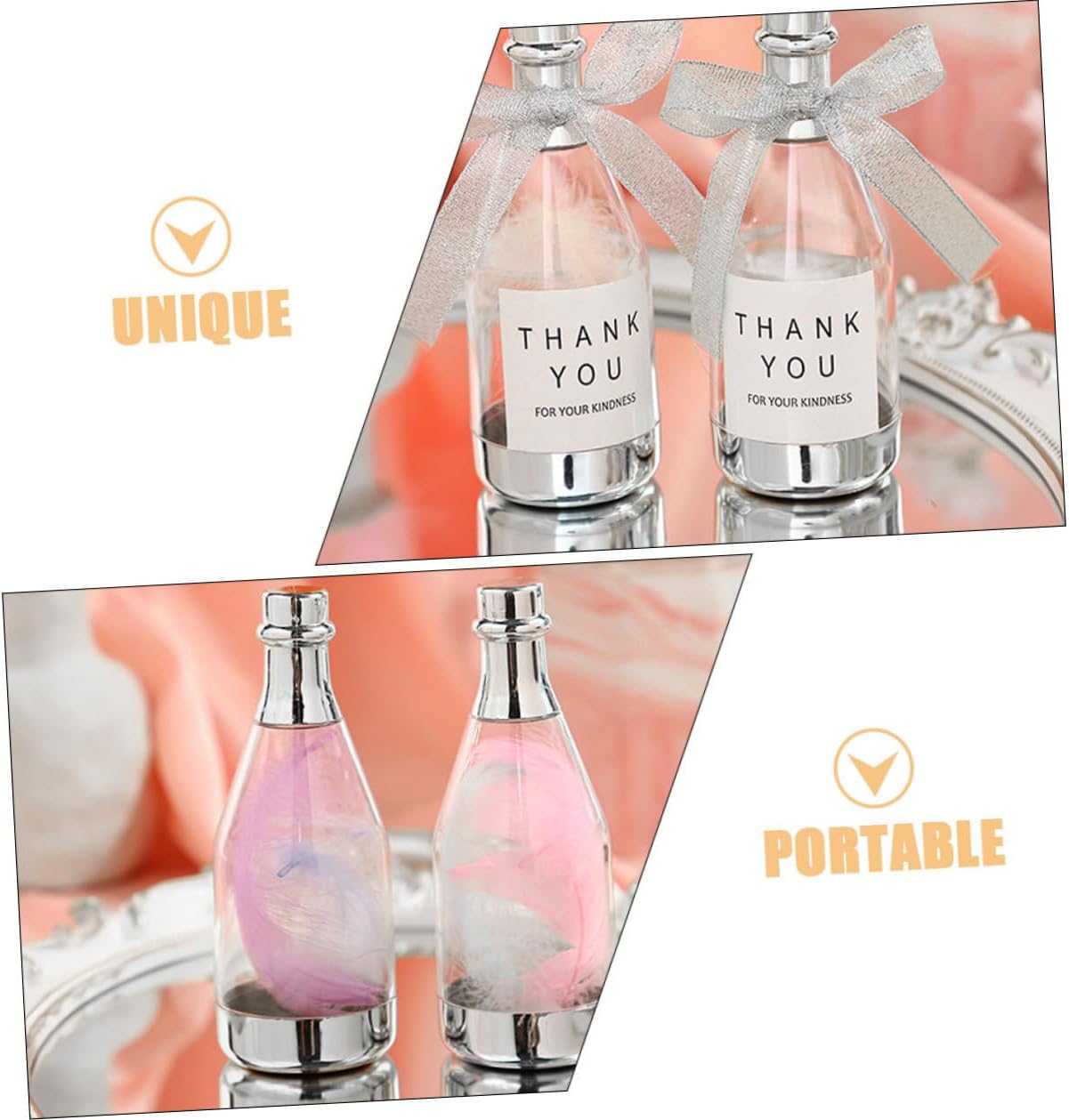 Alipis 20pcs Silver Mini Wine Bottle Candy Boxes Wedding Party Favor Containers Bulk Candy Cases for Adult Bachelorette Celebration Packaging