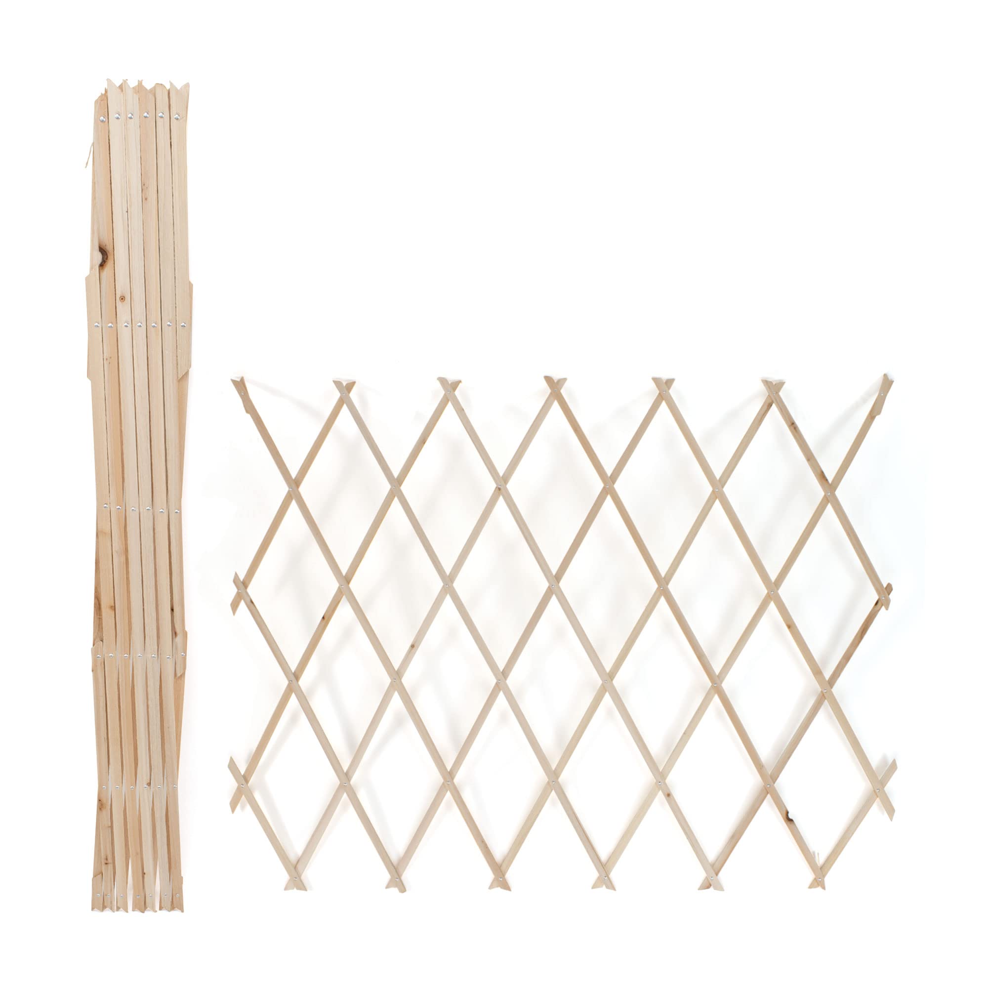 The Secret Home - Celosía Extensible de Madera - 180x90 cm - Color Natural - Enredadera Horizontal o Vertical - Decoración para Interiores o Exteriores - Ideal para Jardín, Terraza o Balcón
