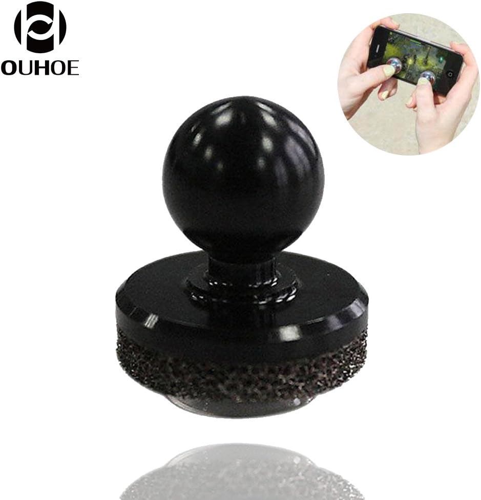 OUHOE Surprised Screen Touch Mobile Game Fling Mini Joystick Supported for Any System Phone and Pc（Black）