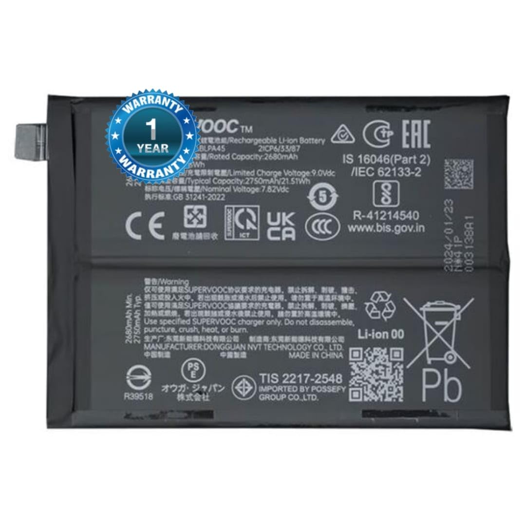 Original BLPA45 Battery for OnePlus Nord CE4 (CPH2613) Battery with 1 Year Warranty***(SEPAG76)