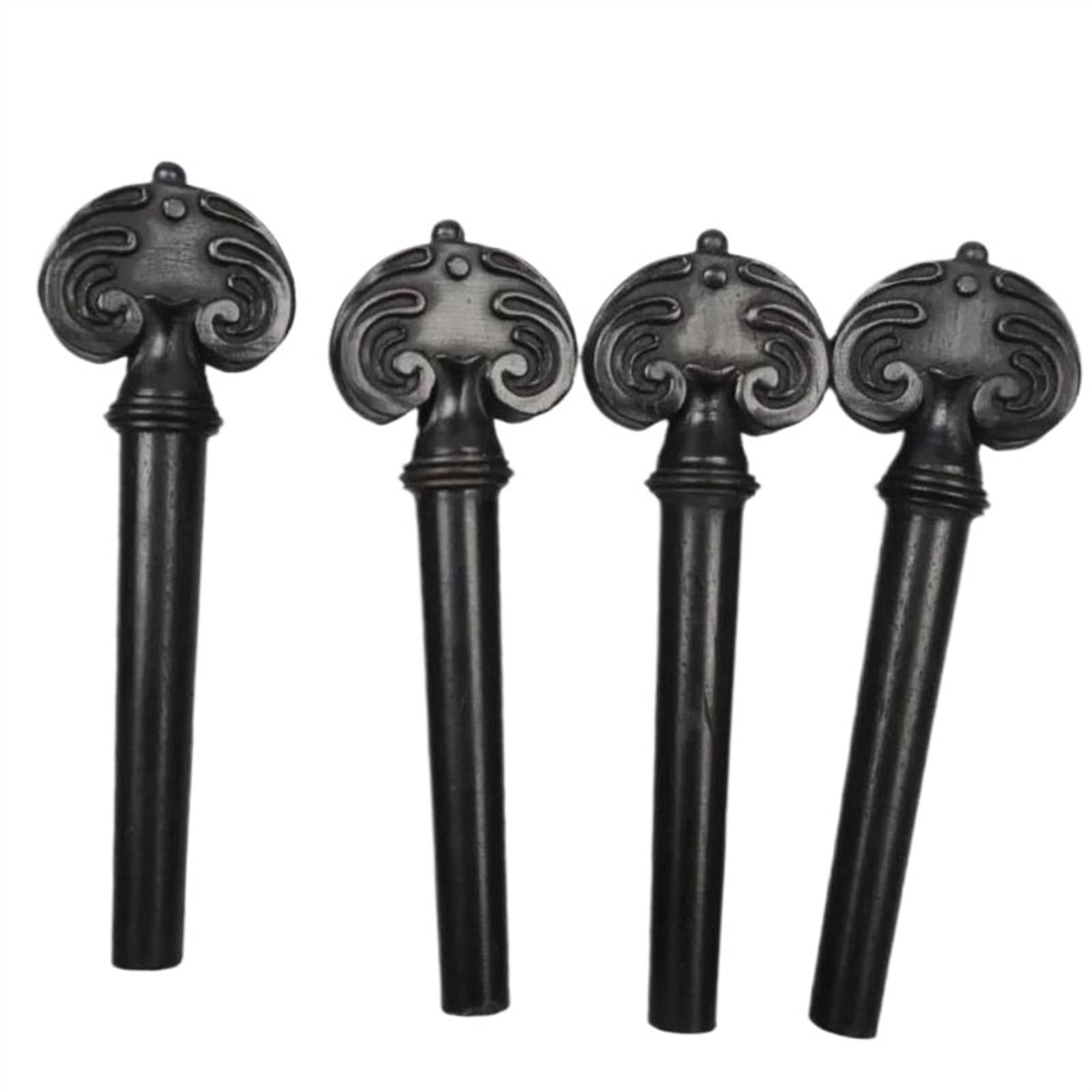 Violino Per Principianti Accessori 4 Pezzi Di Legno Di Ebano Intagliato Pioli Di Violino Modello Inciso Corda Di Violino Perno Chiavi Accessori Per Violino Dimensione 4/4