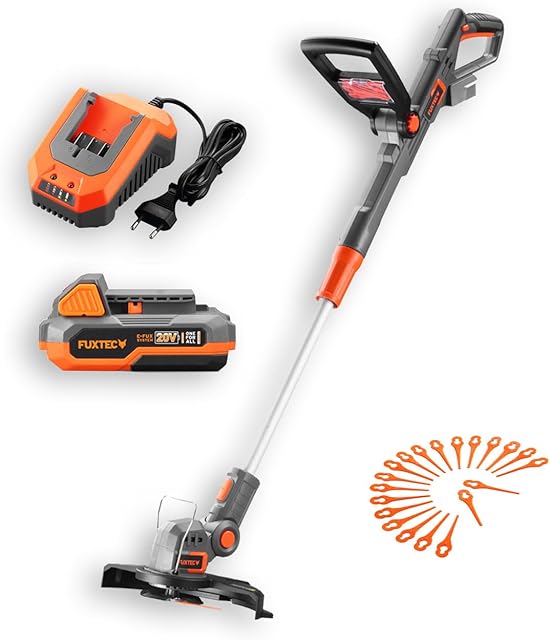 Fuxtec Fuxtec FX-E1RT20 20V Akku-Rasentrimmer (Leicht 2,2 kg, 25 cm Schnittkreis, inkl. 2 Ah Li-Ion Akku + Lader) — Trimmer & Sensen