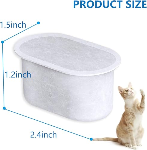 Miniatura 3 de SAMANIJA10-Pack Cat Water Filters Replacement, Compatiable with WOPET W300&W300B&W500 67oz2L and 3.5L Pet Water Fountain