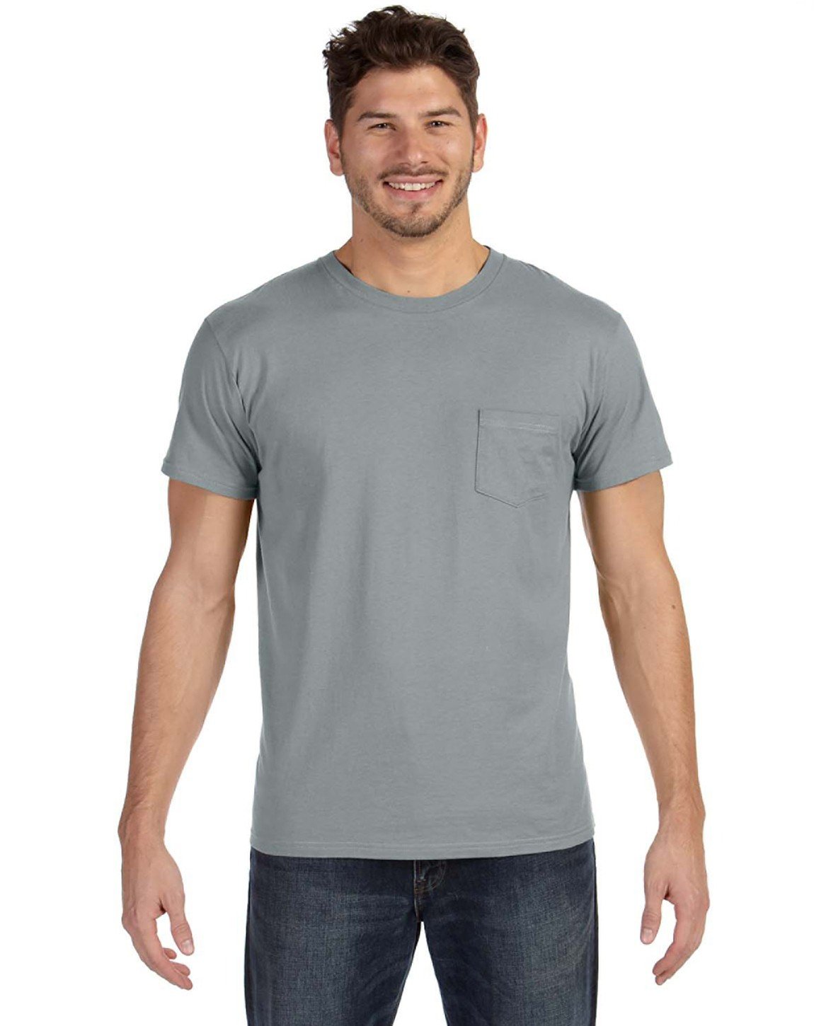 HanesMen's Nano Premium Cotton Pocket T-Shirt (Pack of 2)