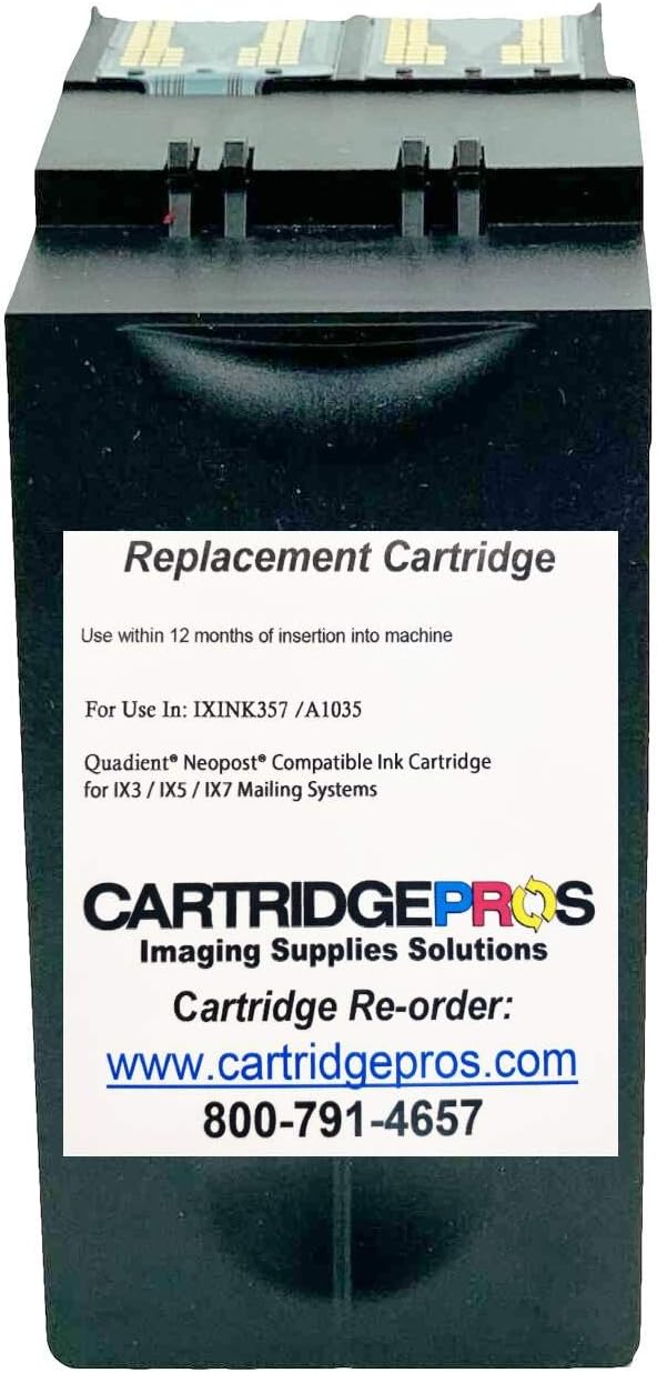 in USA Compatible IXINK357 Quadient Neopost Compatible Ink Cartridge for IX3, IX5 IX7 Mailing Systems Red