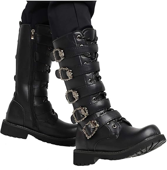 Mens leather boots amazon Clearance